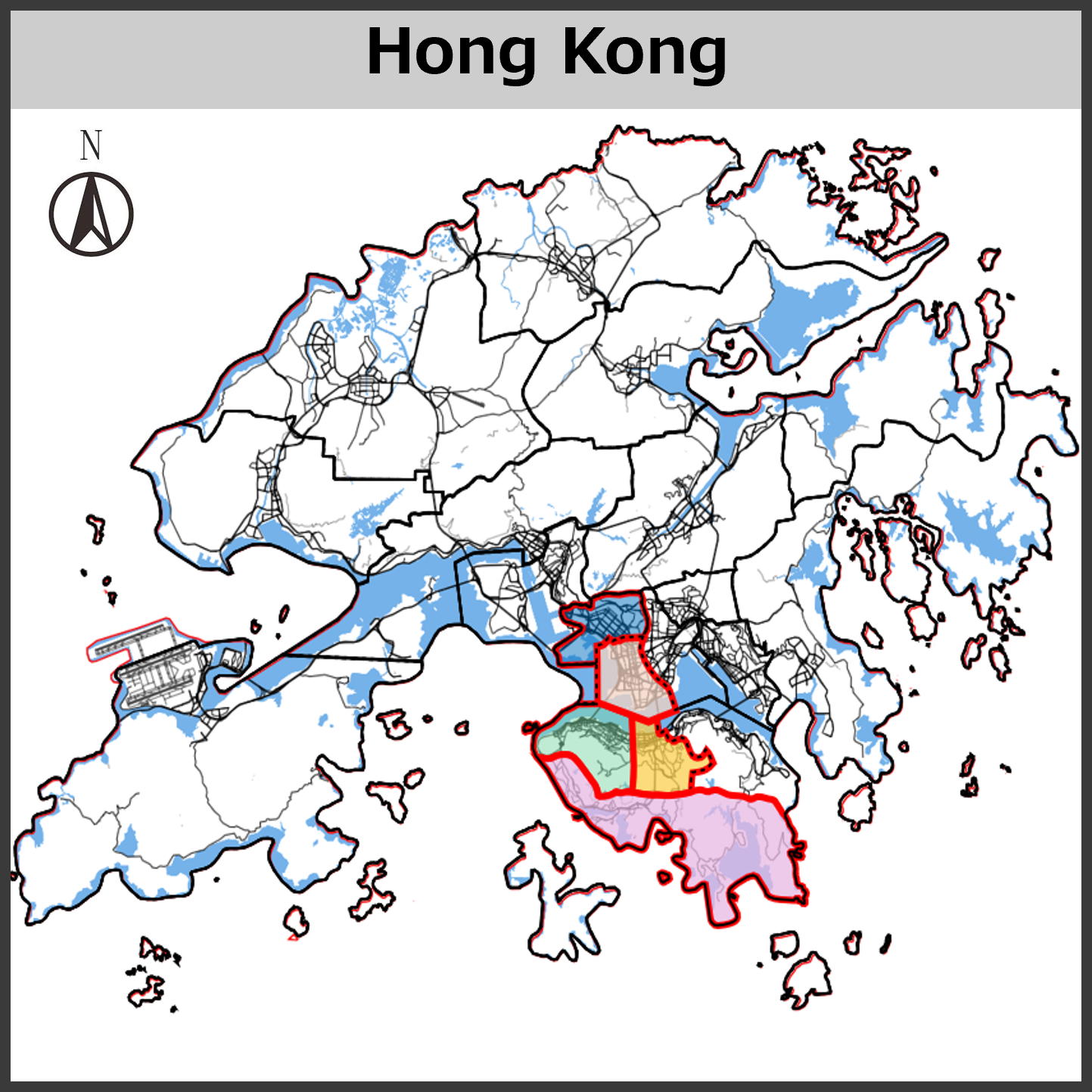 Hong Kong study area map